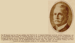 873886 Portret van prof. dr. H.J. Laméris (1872-1948), die 25 jaar hoogleraar chirurgie is aan de Utrechtse Universiteit.